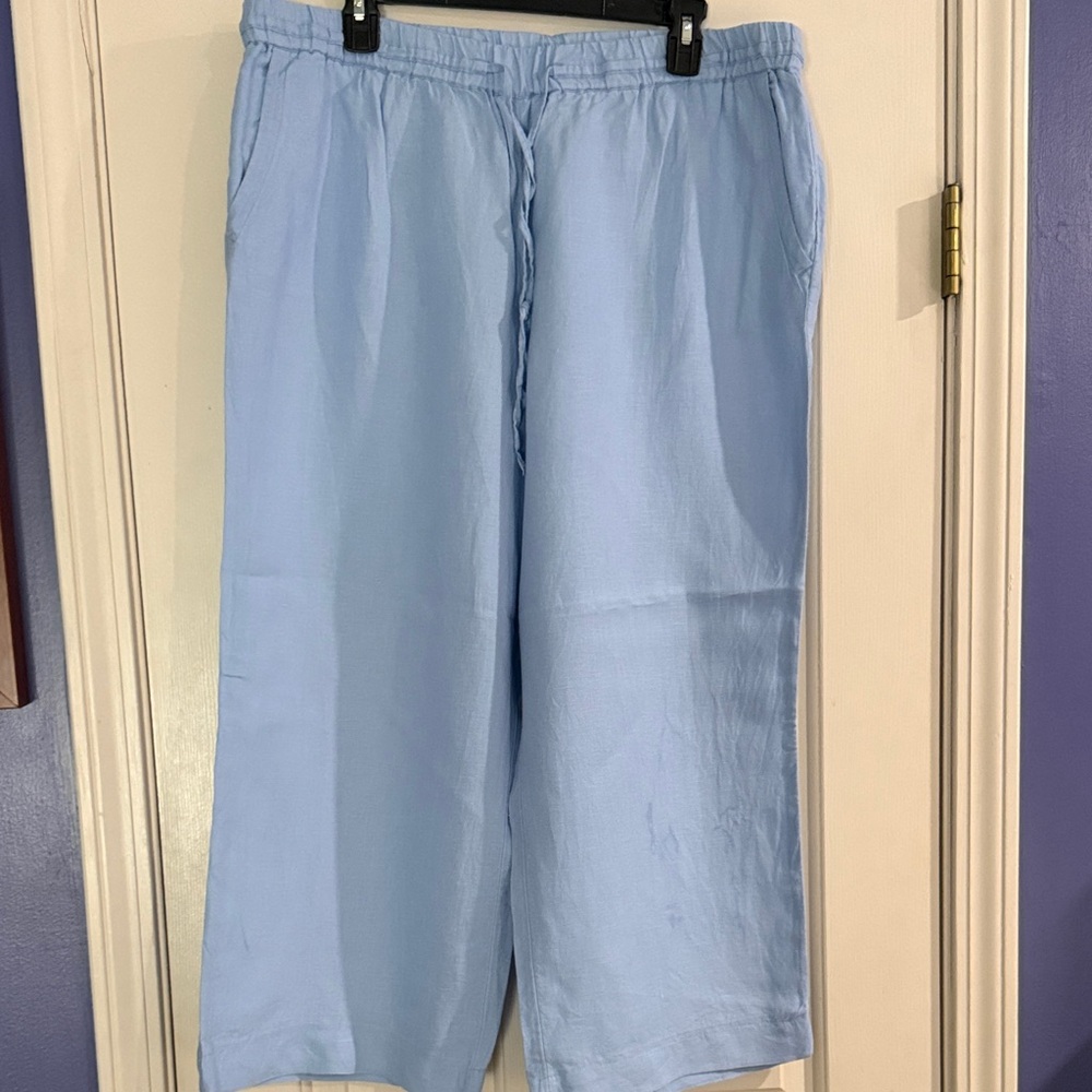 Charter Club Pale Blue Women's Capris with Drawstring Waist